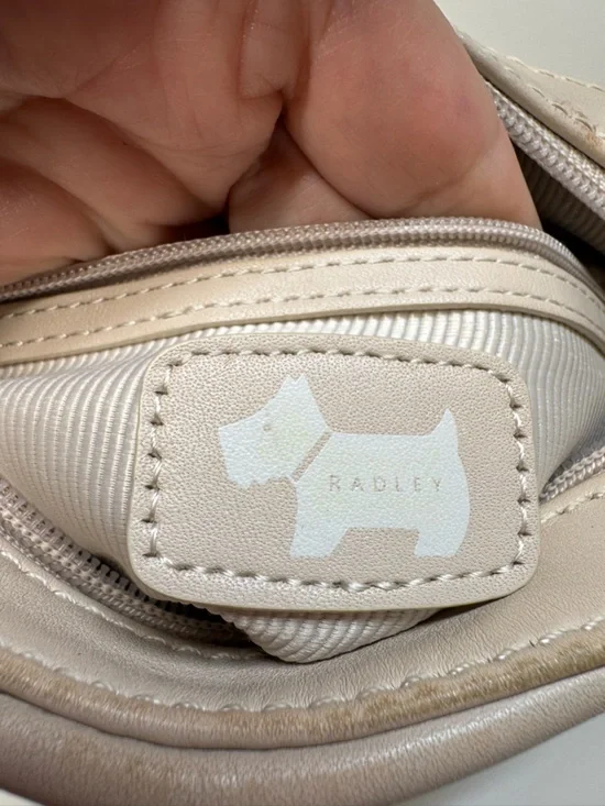 RADLEY LONDON Cream Leather Crossbody with Tan Accents - Picture 11 of 16